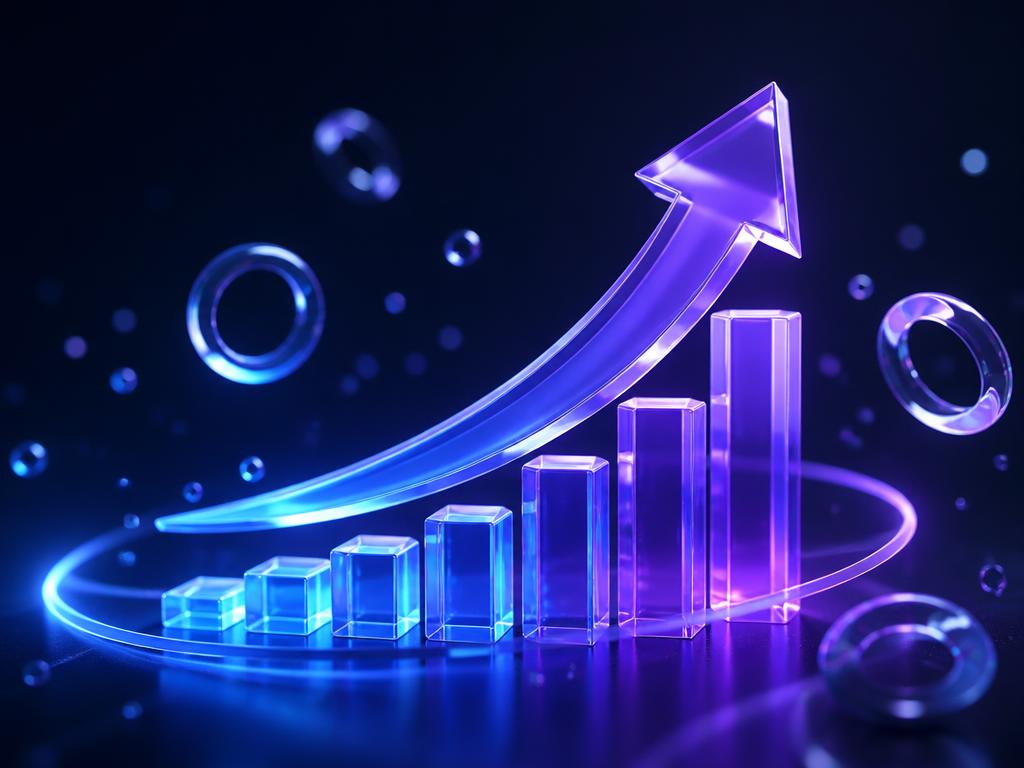 Rising growth chart representing enquiry growth for Duovalence Media clients